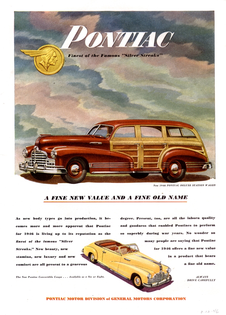 1946 Pontiac Auto Advertising